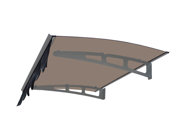 DA4734W Series Door Window Awning Made of 0.137 Inch Thick Crystal Polycarbonate Sheet in size of 47