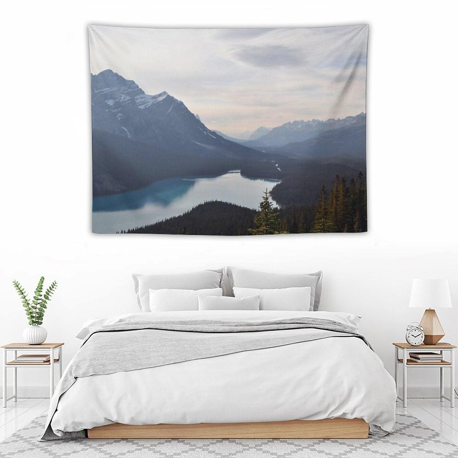 Mountain Lake Forest Dream Tapestry