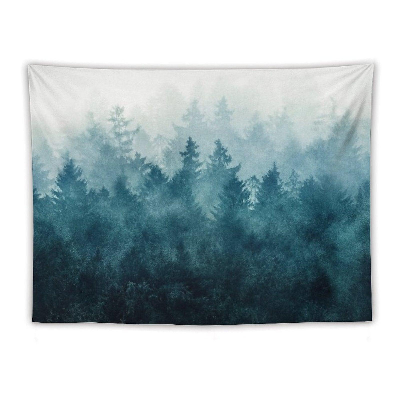 The Heart Of My Heart  So Far From Home In A Misty Foggy Fall Wilderness Forest Tapestry
