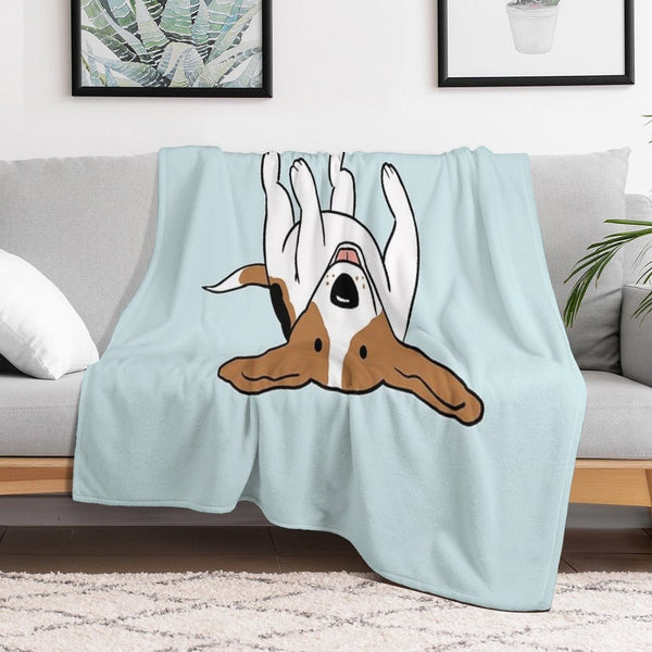 Care-Free Beagle Velvety-soft Throw Blanket