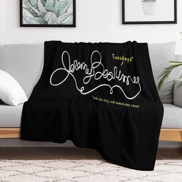 Jeremy Bearimy in White (with Notation) Easy Care Throw Blanket