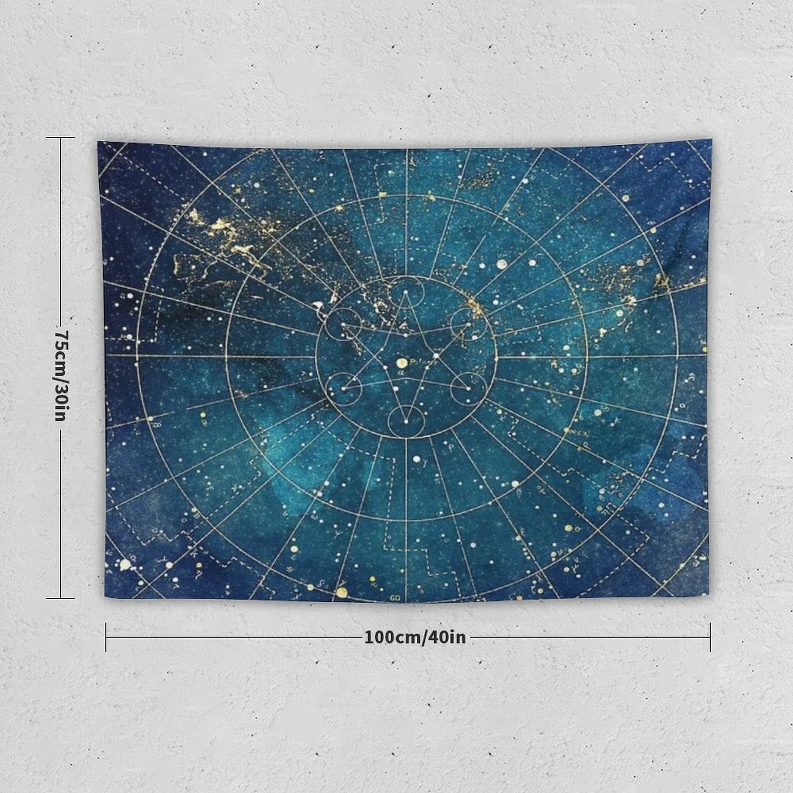 Star Map  City Lights Tapestry
