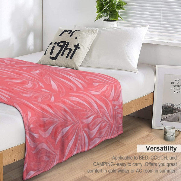 Coral Pink Throw Blanket
