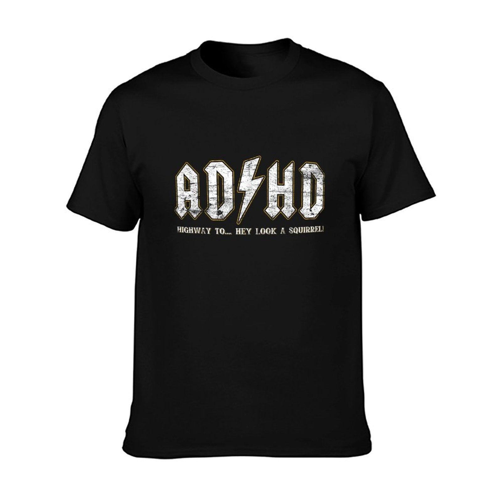 Highway To Hey Look A Squirrel ADHD Gifts ADHD Highway To Hey Look A Squirrel Hyperactivity Disorder Unisex-Kids Black Small Cla T-Shirt