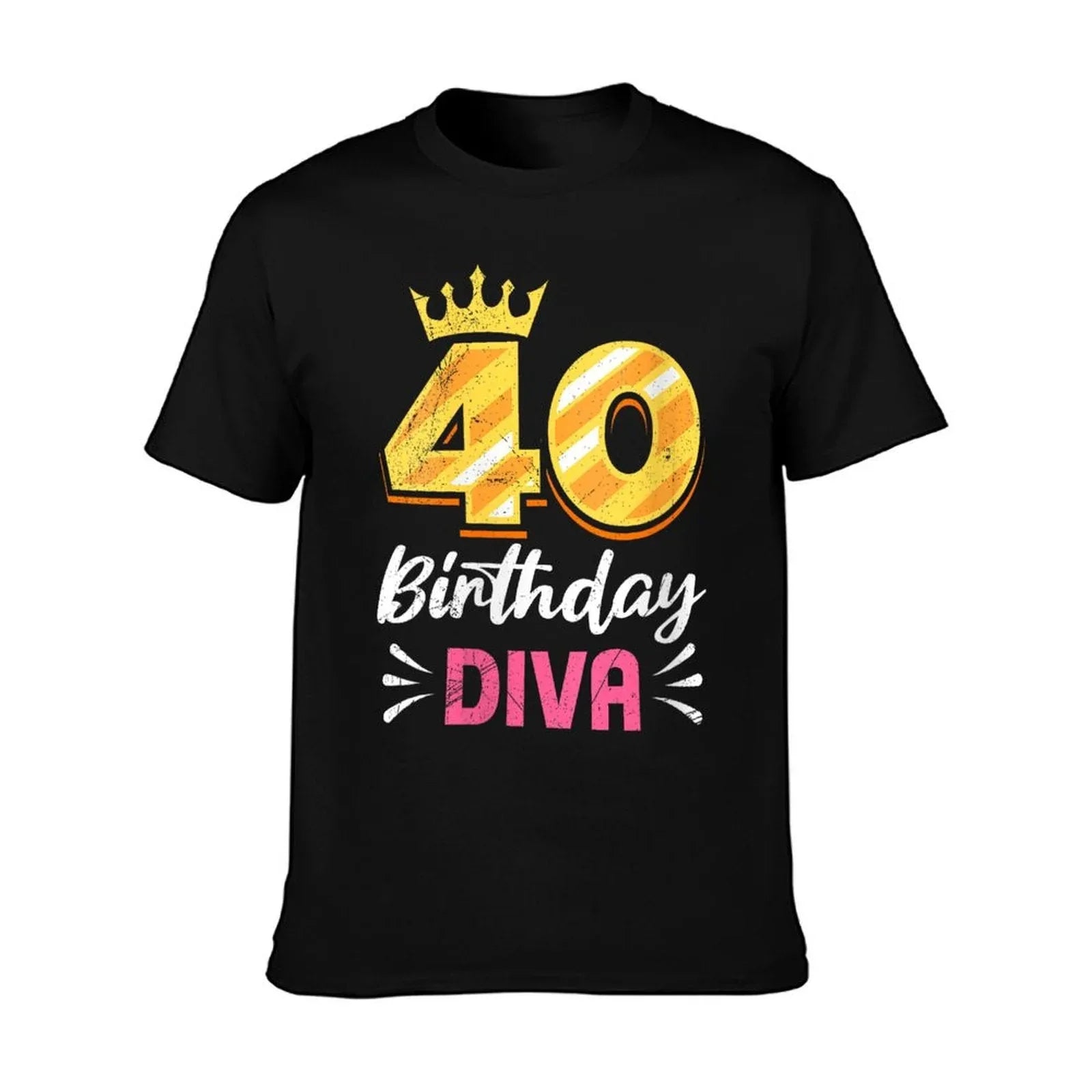Womens 40th Birthday 40 BIRTHDAY DIVA 40 Years Women  Slim-fit Cut T-Shirt