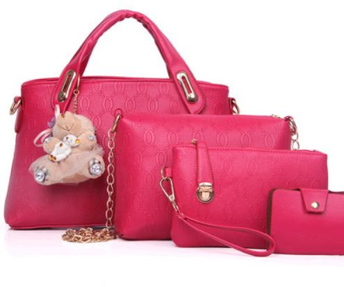 Bear Pendant Mother-Daughter Bag, Tote and Shoulder Bag