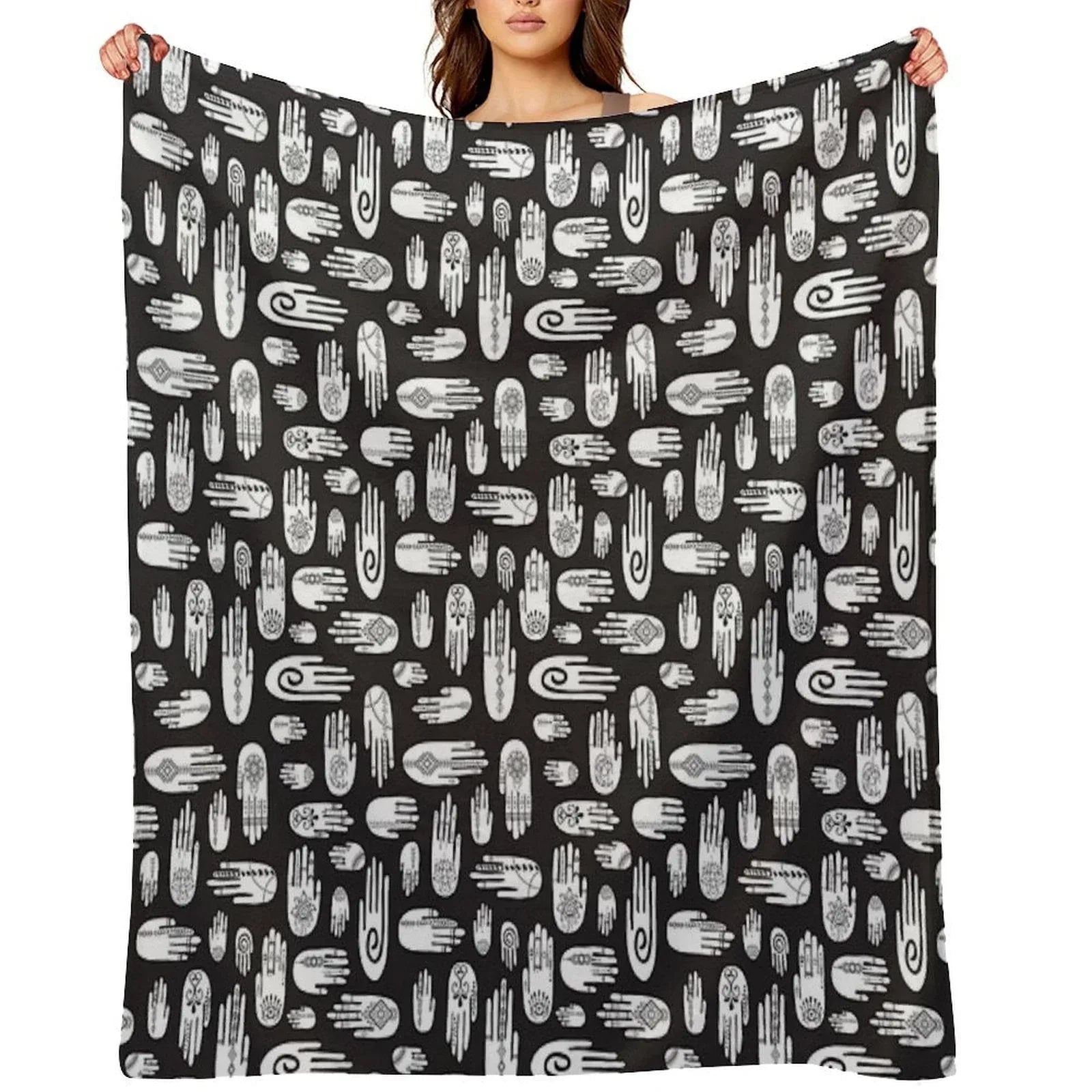 Boho Hands Throw Blanket