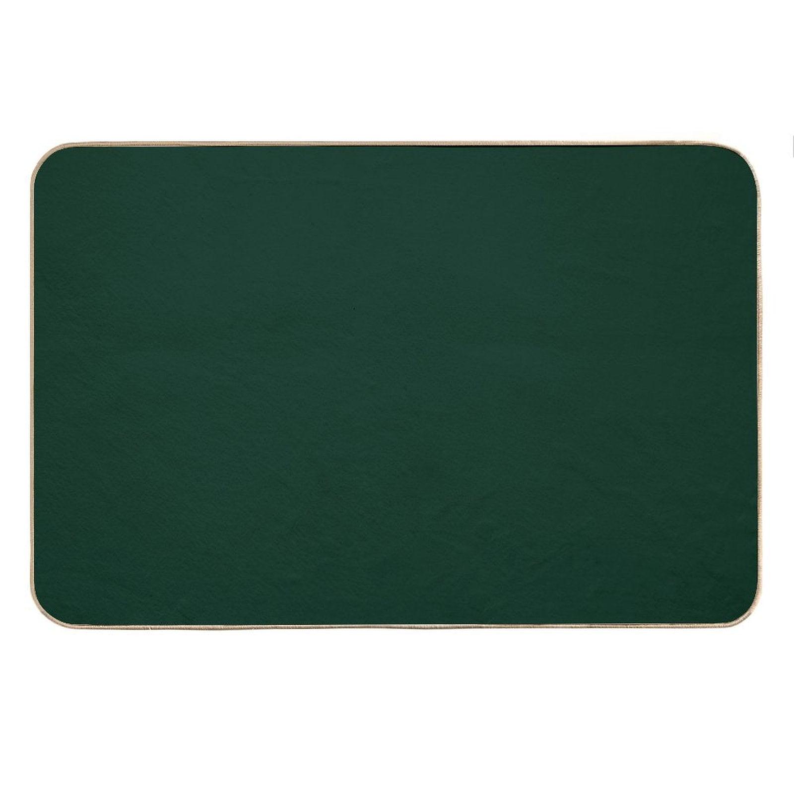 Solid Dark Green Bath Mat
