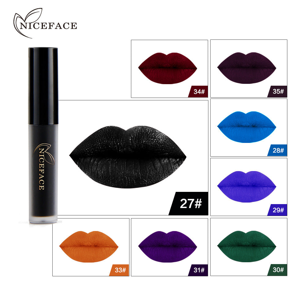 NICEFACE Halloween Wonderful Color Lip Gloss Non-Stick Cup Does Not Fade Liquid Lipstick
