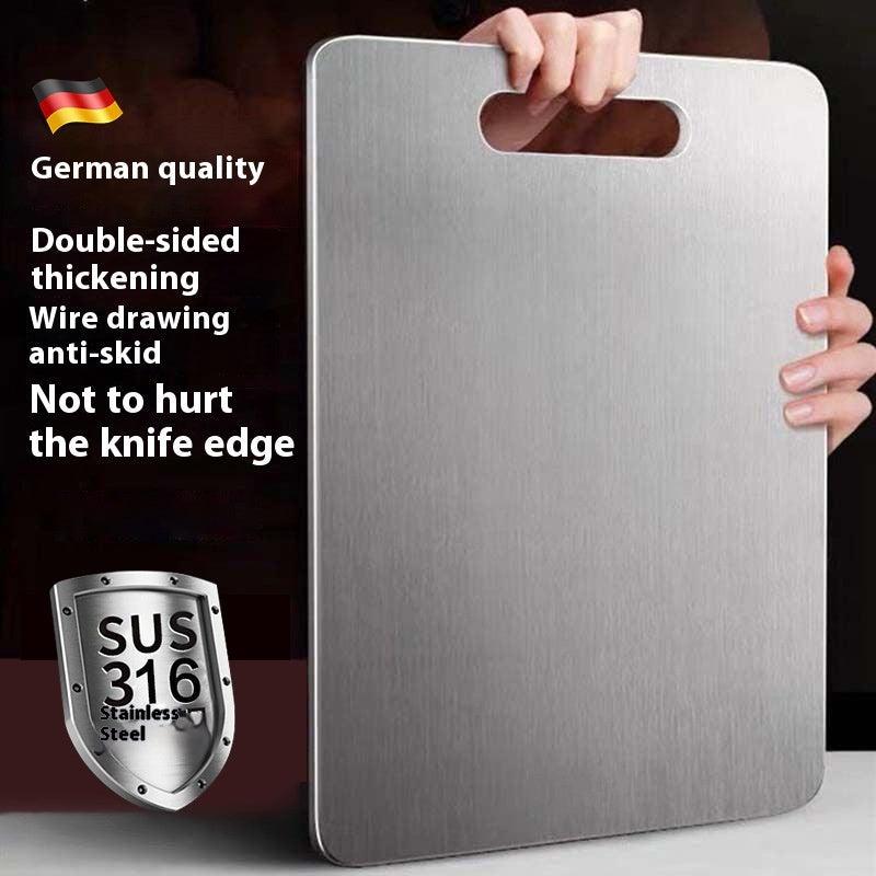 The thickened anti-mold stainless steel cutting board can be cut on both sides