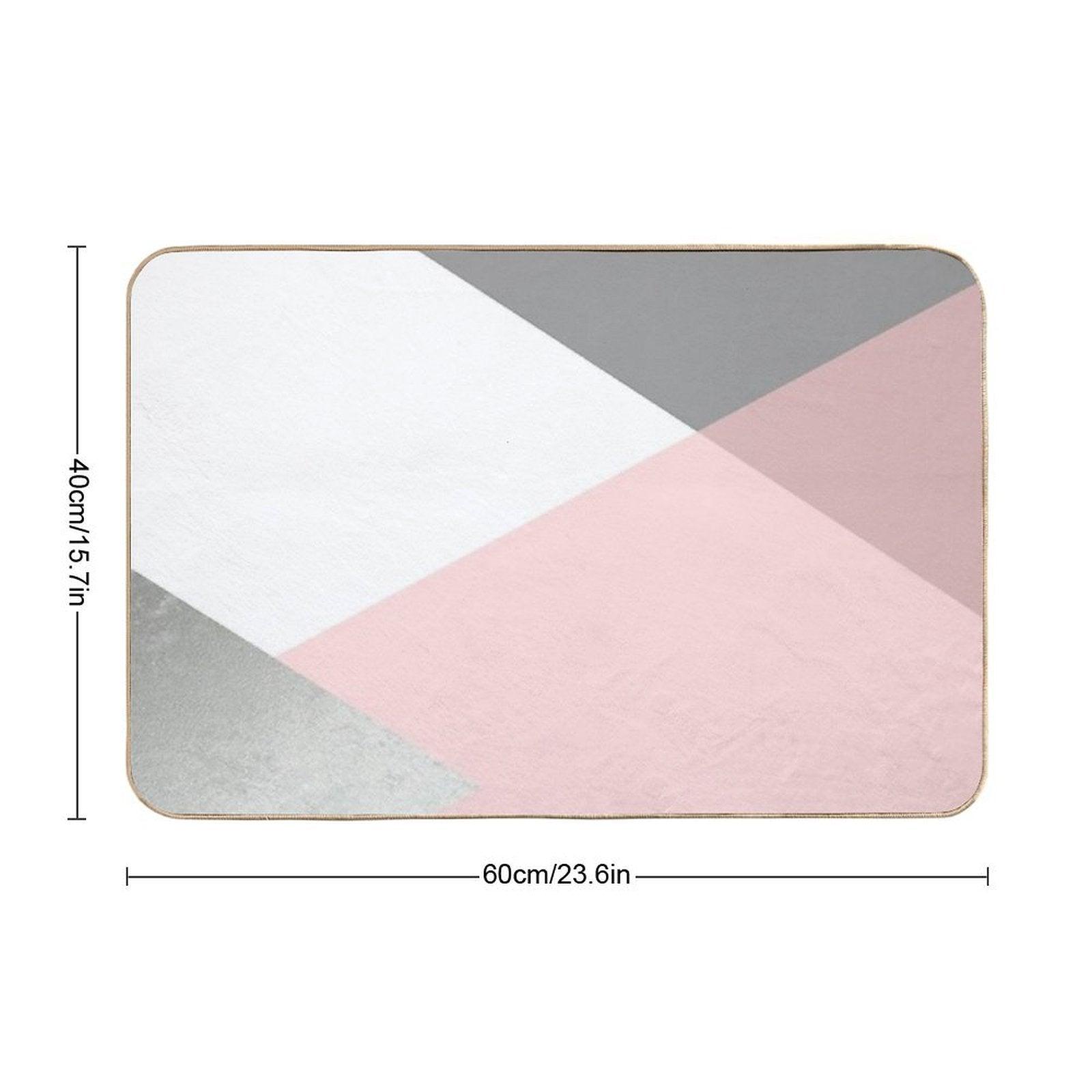 Geometrics - Grey Blush Silver Bath Mat
