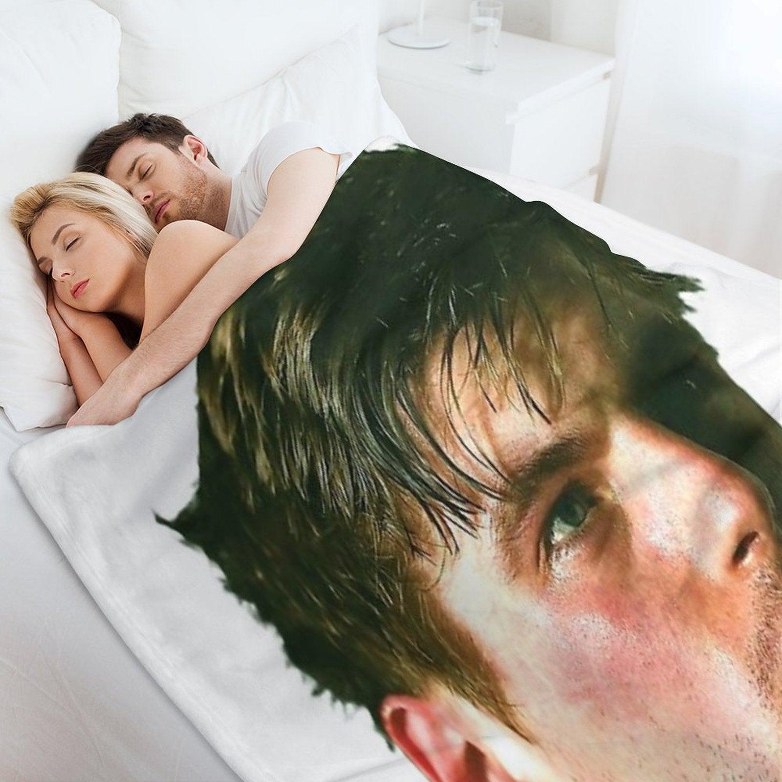 Max F1 Driver Sweaty Serious Face Throw Blanket
