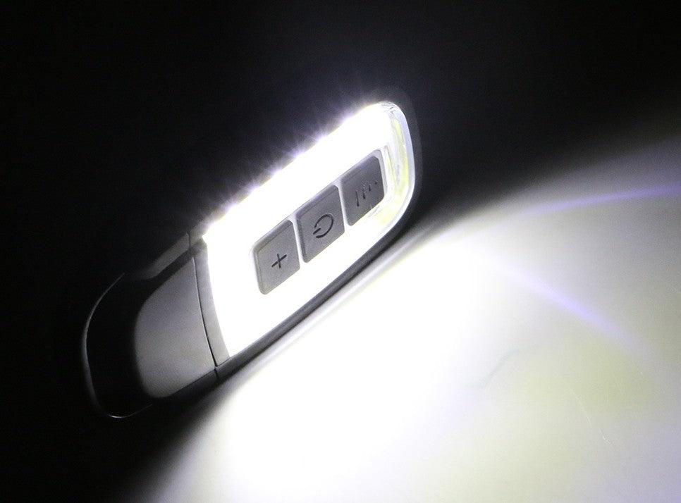 Mini LED Flashlight USB Rechargeable COBTorch 3 Modes Pocket White+Red Lighting