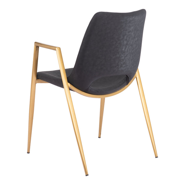 Desi Dining Chair (Set of 2) Black & Gold