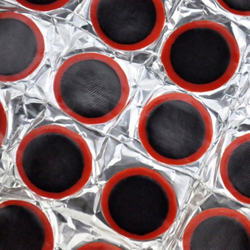 Mountain Bike Tire Patch Film 48 Square Tire Patch 25MM Round Tire Patch Repair Bike Riding Supplies