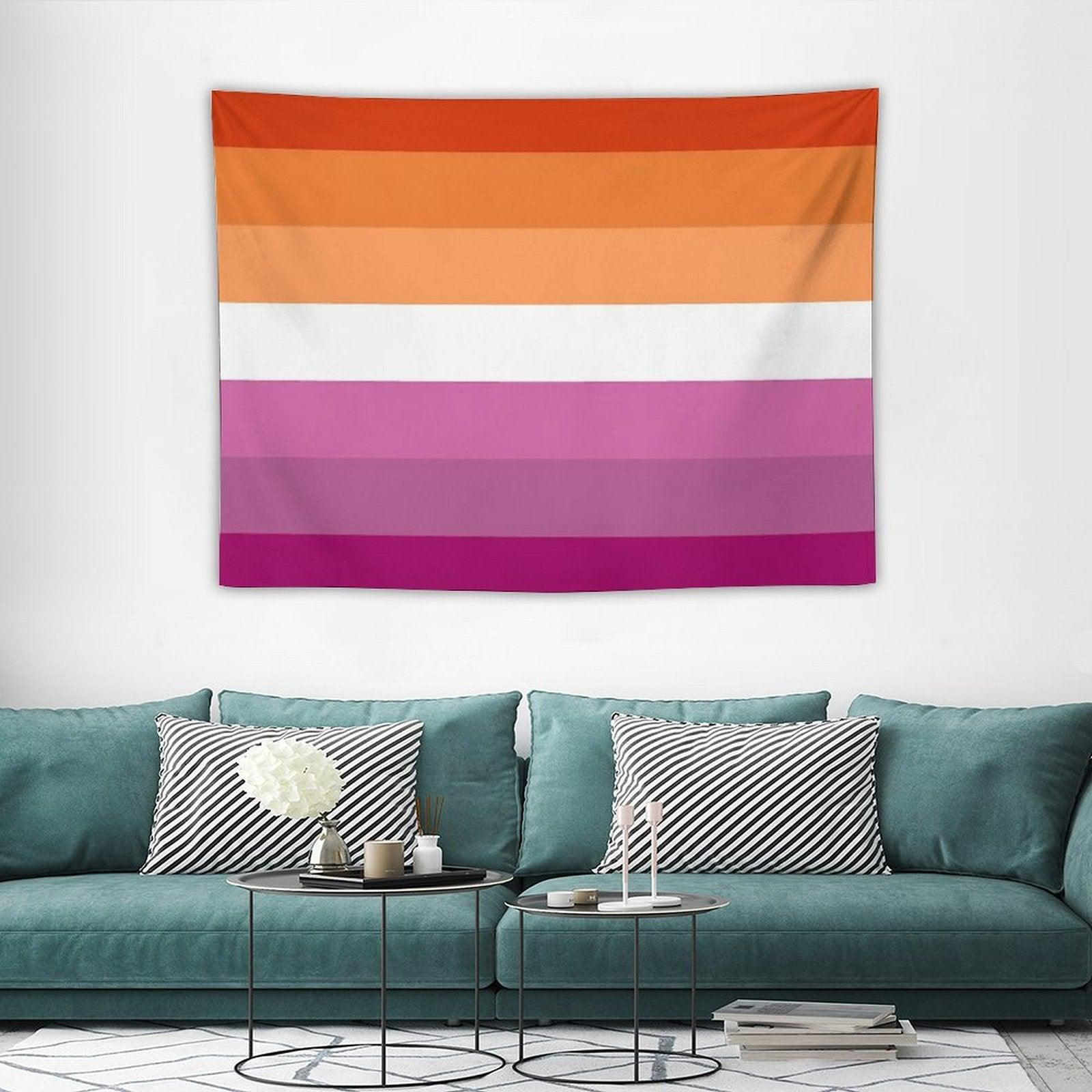 New Lesbian Flag Expanded Tapestry
