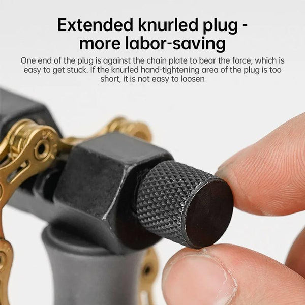 Universal Bike Chain Breaker v3.8: Cuts pins, removes links. For single - 12 speed MTB, road bikes. Repair tool.