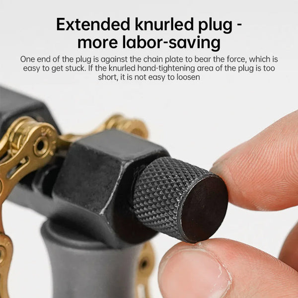 Universal Bike Chain Breaker v3.8: Cuts pins, removes links. For single - 12 speed MTB, road bikes. Repair tool.