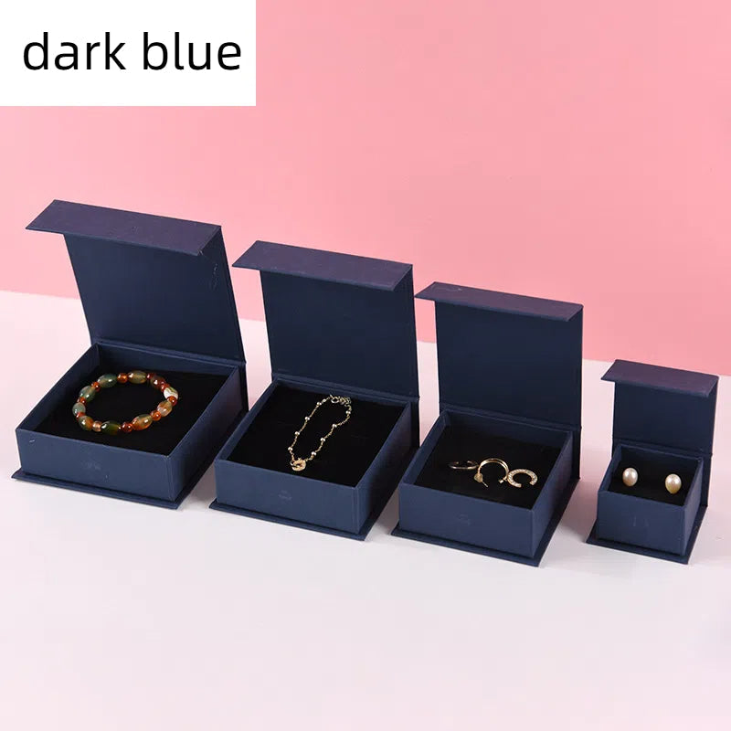 Flip up box jewelry packaging earrings rings necklaces storage gift boxes bracelets earrings paper boxes