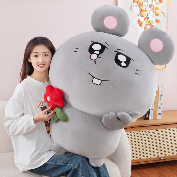 Meiji and Rat Backpack Doll Meiji Mouse Doll Plush Toy Large Cloth Doll Pillow