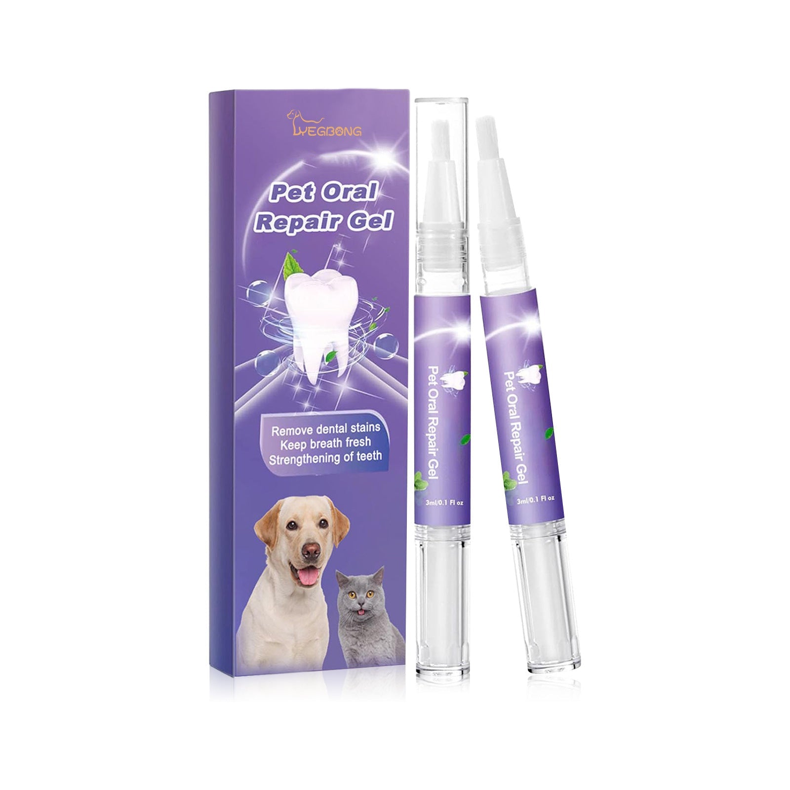 Pet Oral Repair Gel, Deep Cleaning Dog And Cat Tooth Stains Oral Cleaning Care