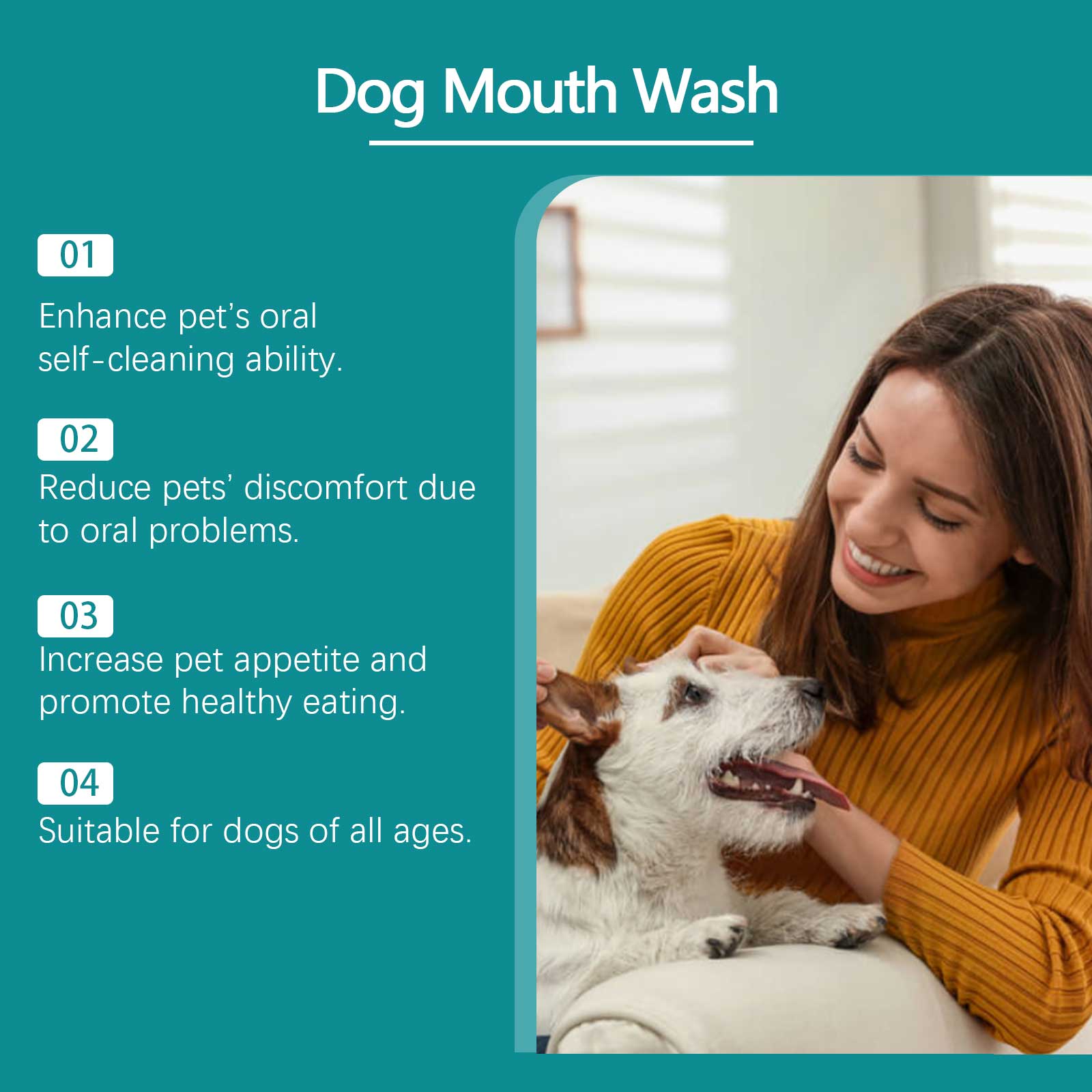 Dog Mouthwash Care Pet Oral Hygiene Cleaning Tartar Odor Dog Mouthwash