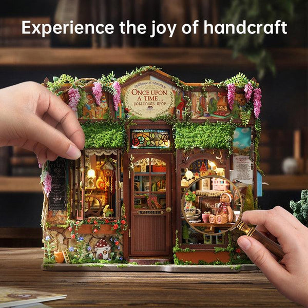 DIY wooden fairy-tale Wonderhous: mini bookends, assembleable houses, gifts, home decor