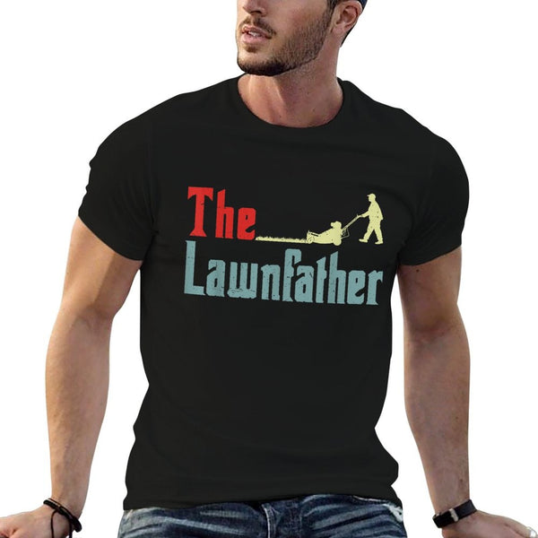 Lawnfather Lawn Mowing Men Father Day Funny Mower Garden Dad T-Shirt BionZax