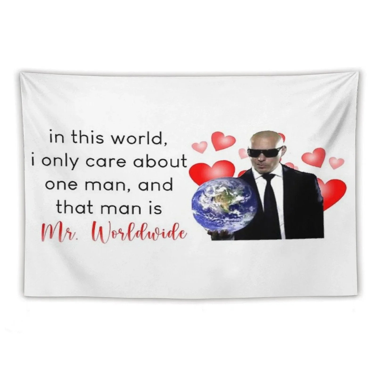 in This World, I Only Care About One Man, And That Man Is Mr. Worldwide Tapestry