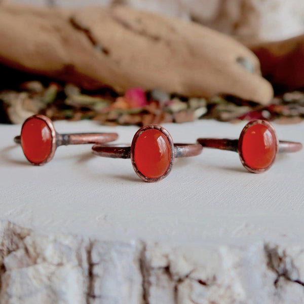 Copper Carnelian Ring - Empowering Creative Courage | By Blackbird & Sage