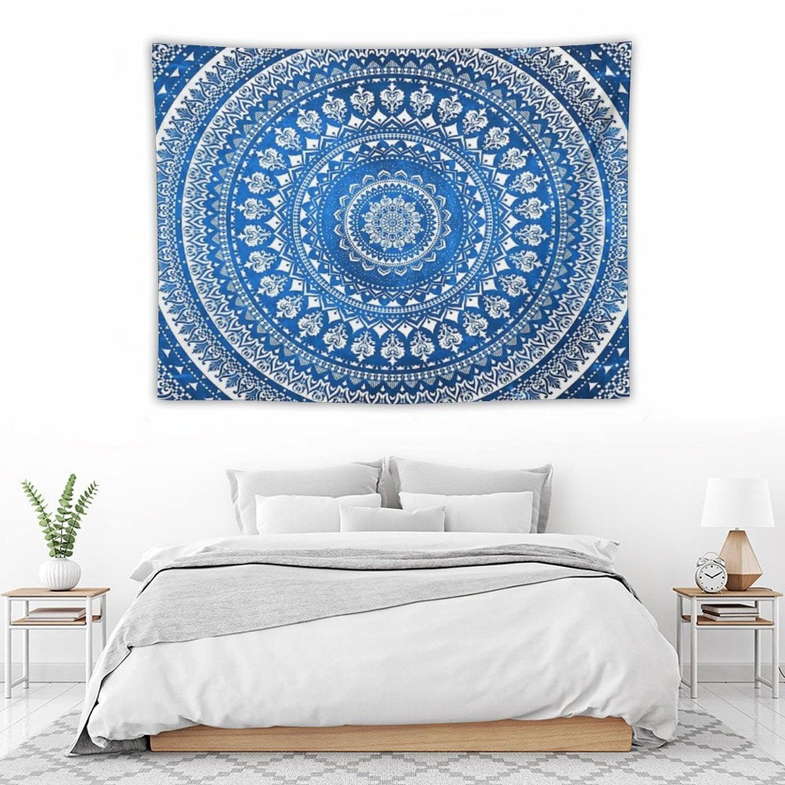 Mandala Blue Tapestry