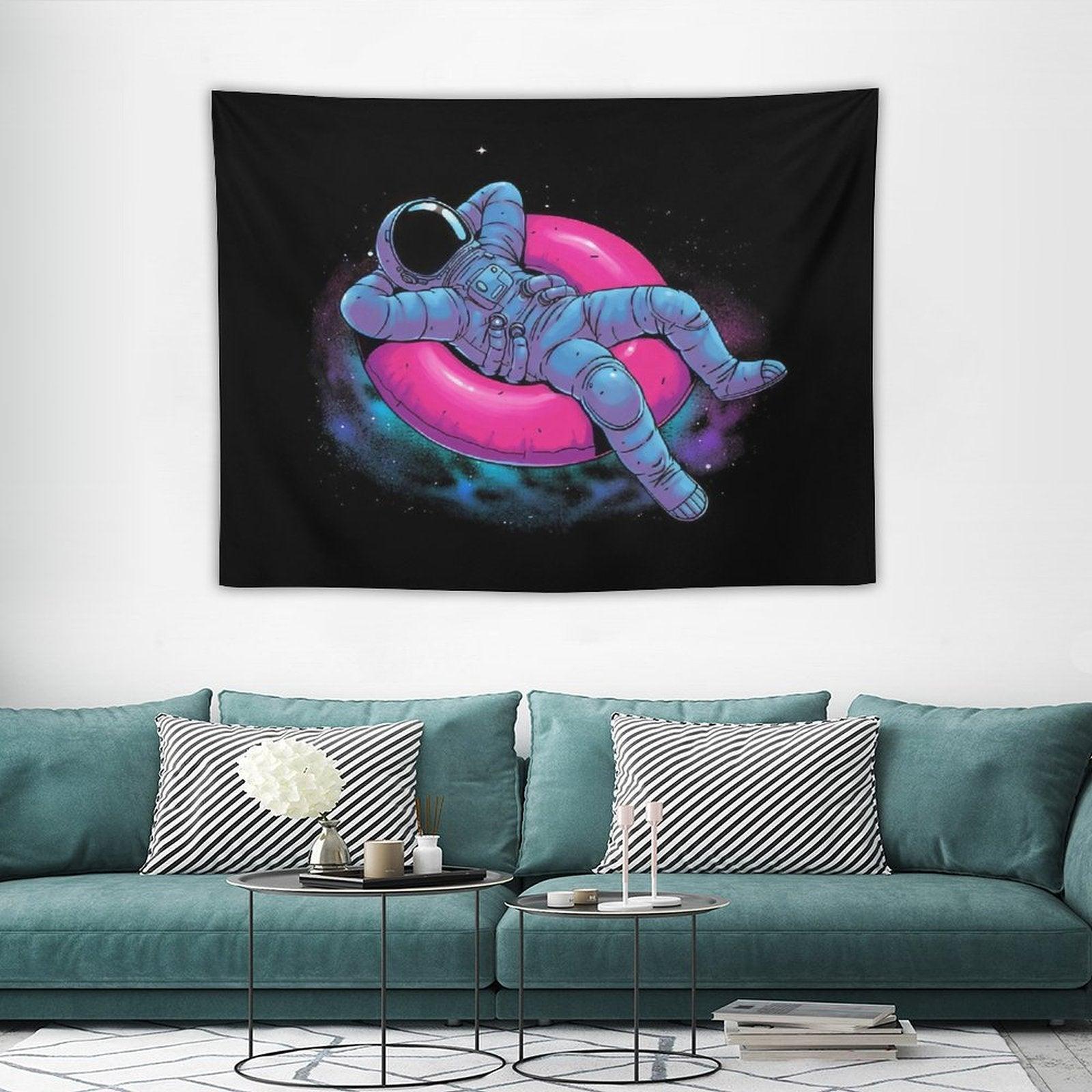 Astronaut Floating Dream in Space Tapestry