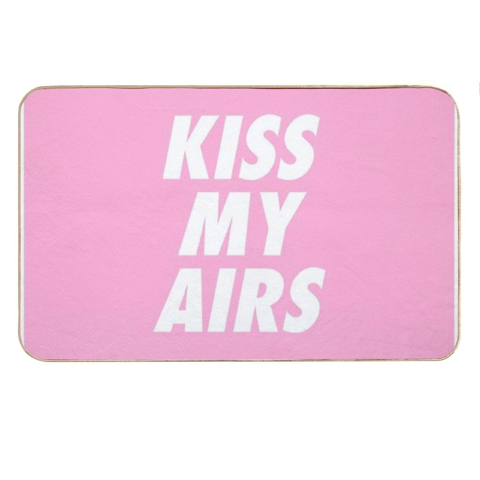 Kiss My Airs Sneaker Head Hype Pink & White Bath Mat
