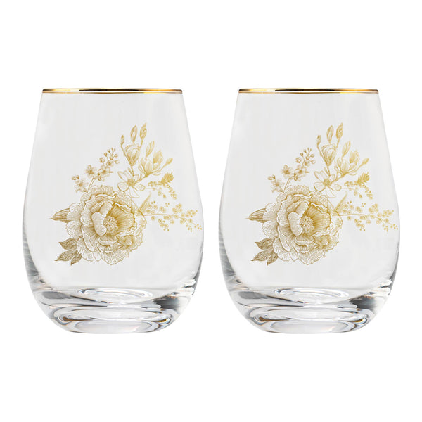 Delft Stemless Wine Glass Box Set