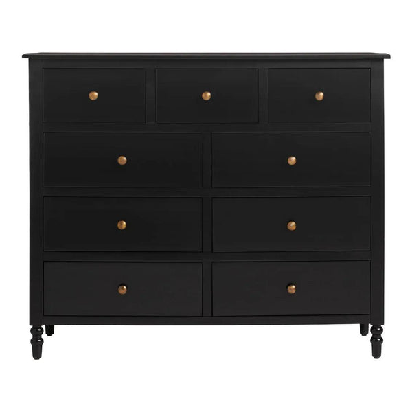 COTTAGE 9 DRAWER DRESSER BLACK - Gifts for You 'n Me