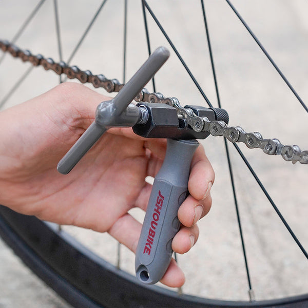 Universal Bike Chain Breaker v3.8: Cuts pins, removes links. For single - 12 speed MTB, road bikes. Repair tool.