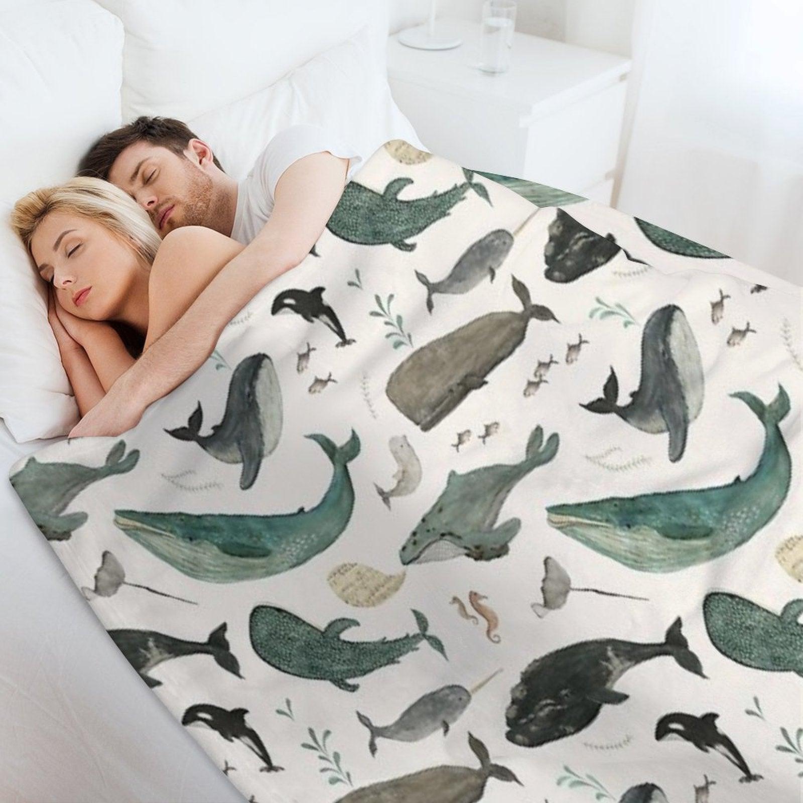 Whale Song Throw Blanket