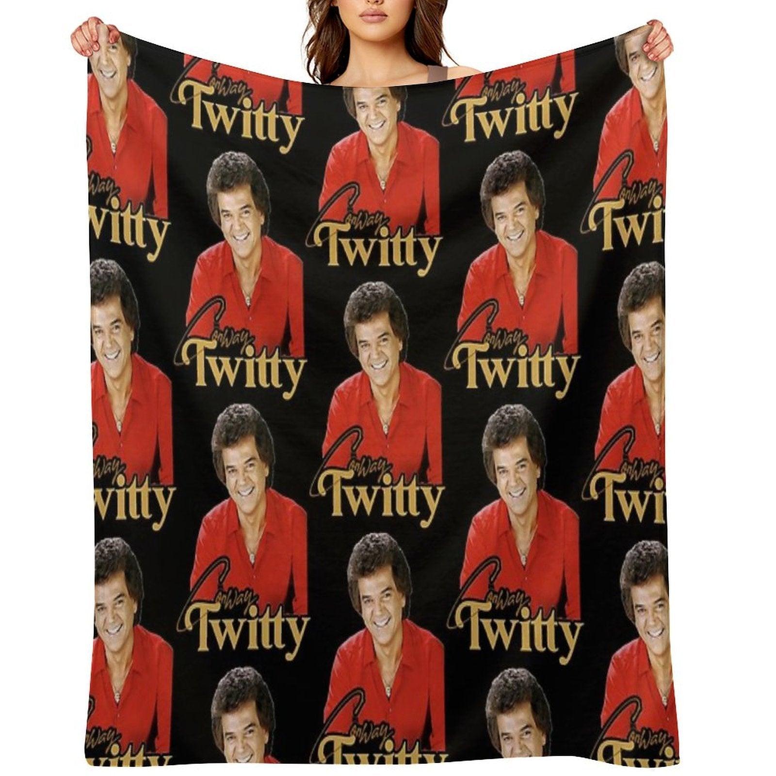 Conway Twitty ))(( Retro Country Legend Design Throw Blanket