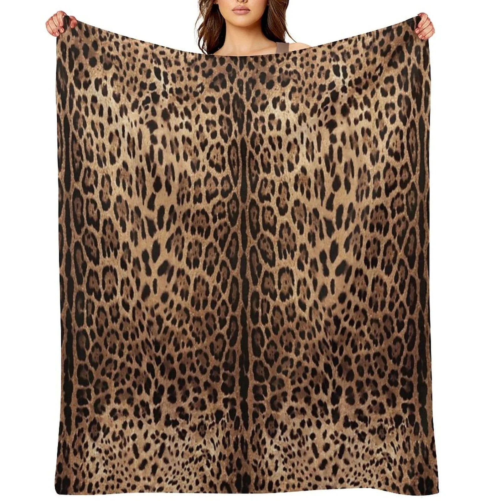 Leopard Print Skin Throw Blanket