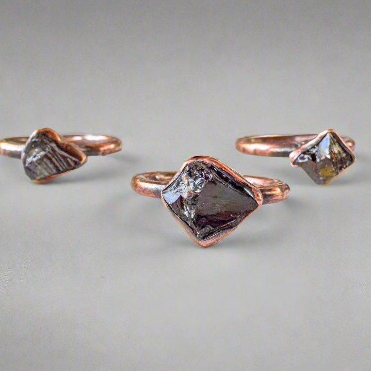 Raw Elite Shungite Ring – Grounding Shield for Calm | By Blackbird & Sage