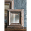 Washed Grey Square Frame Mirror - Small