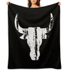 Bull Head Horns Vintage Gift-ready Throw Blanket