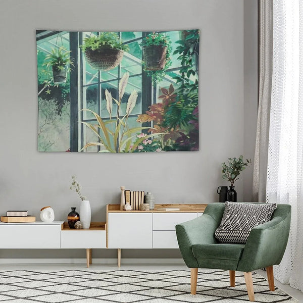 Anime Plants Scenery Tapestry