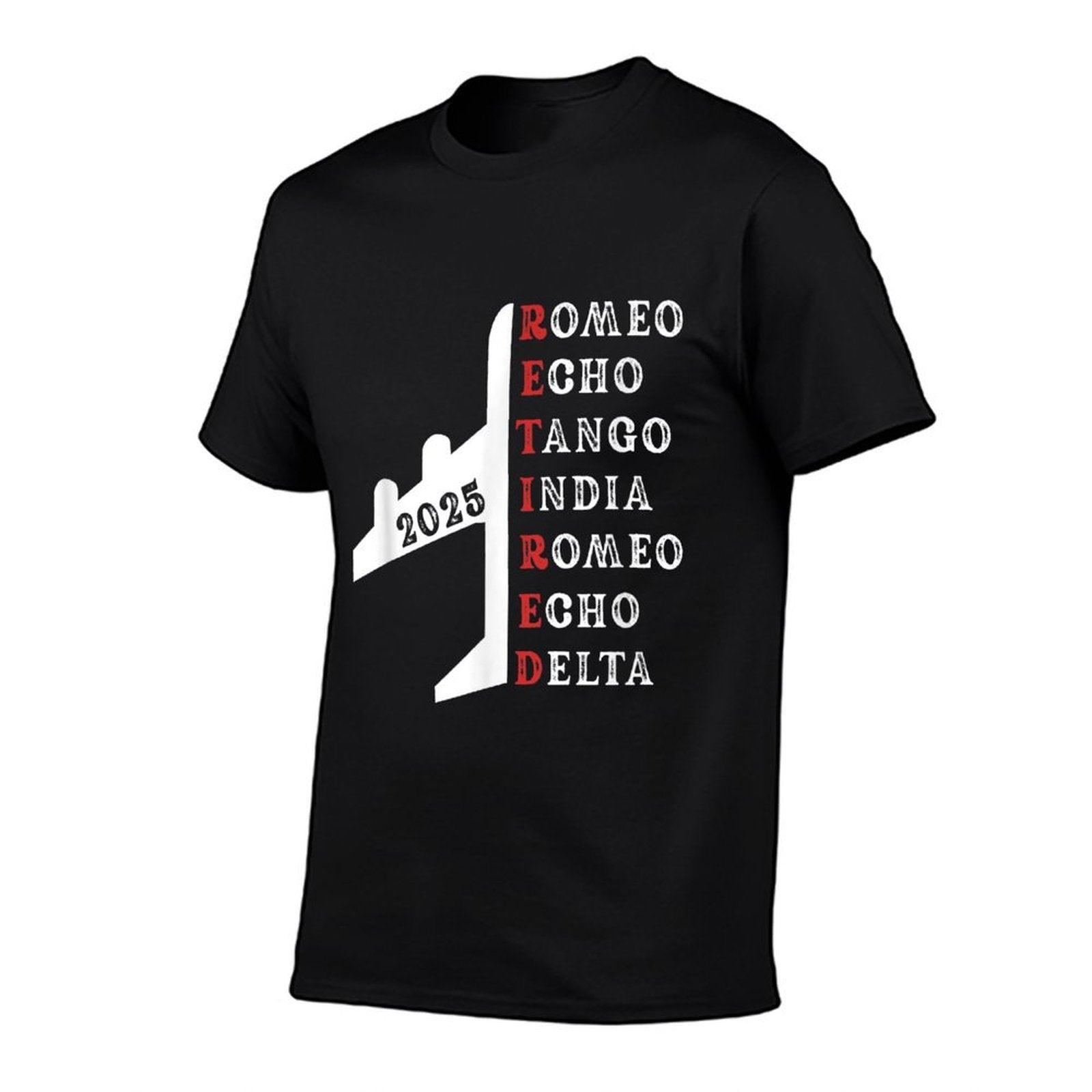 Retired Pilot 2025 Phonetic Alphabet Retirement Gift Unisex T-Shirt