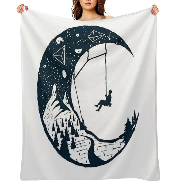 Climber's Sky  Climbing Throw Blanket