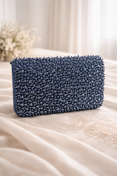 Midnight Royale Crystal Clutch