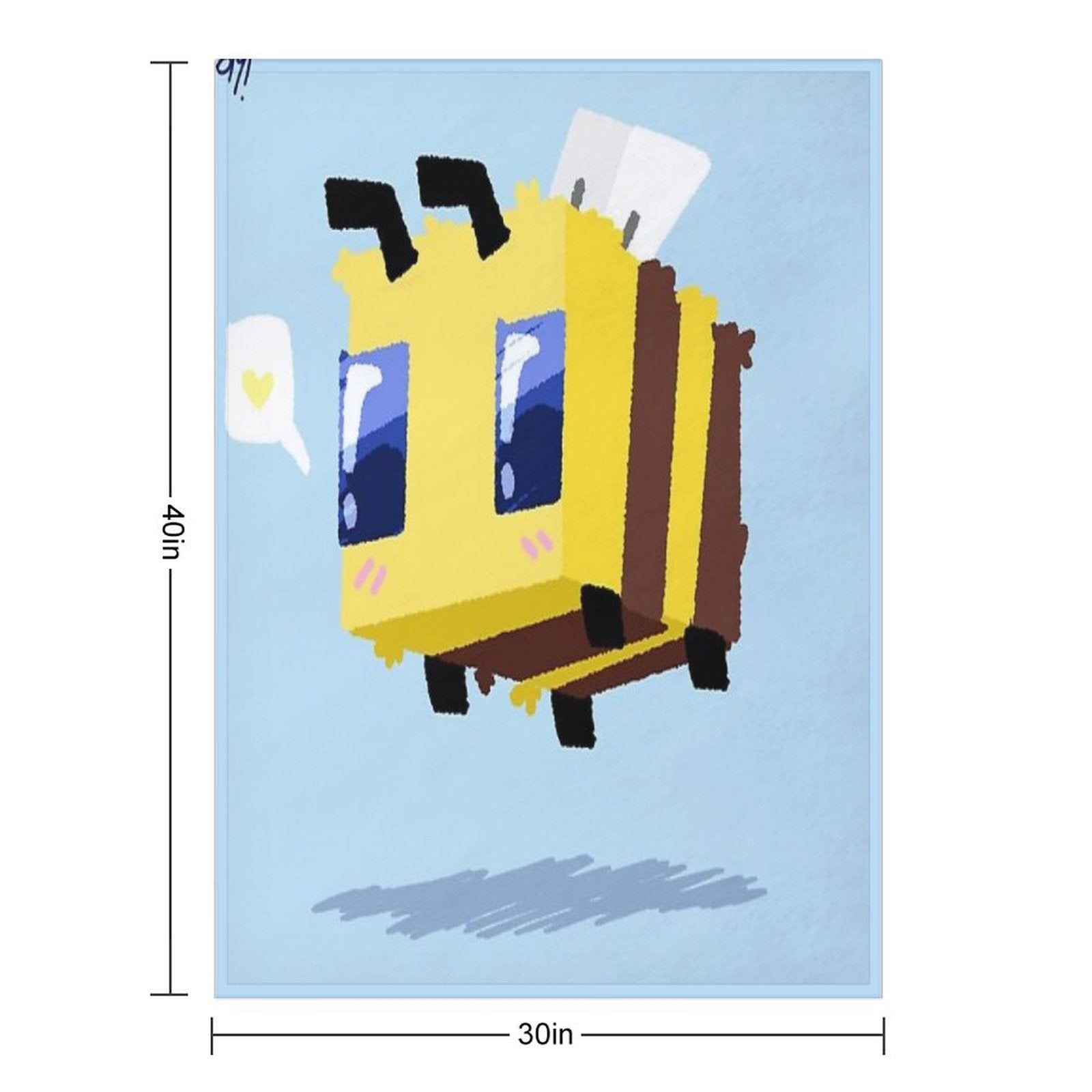 Minecraft Bee Throw Blanket BionZax