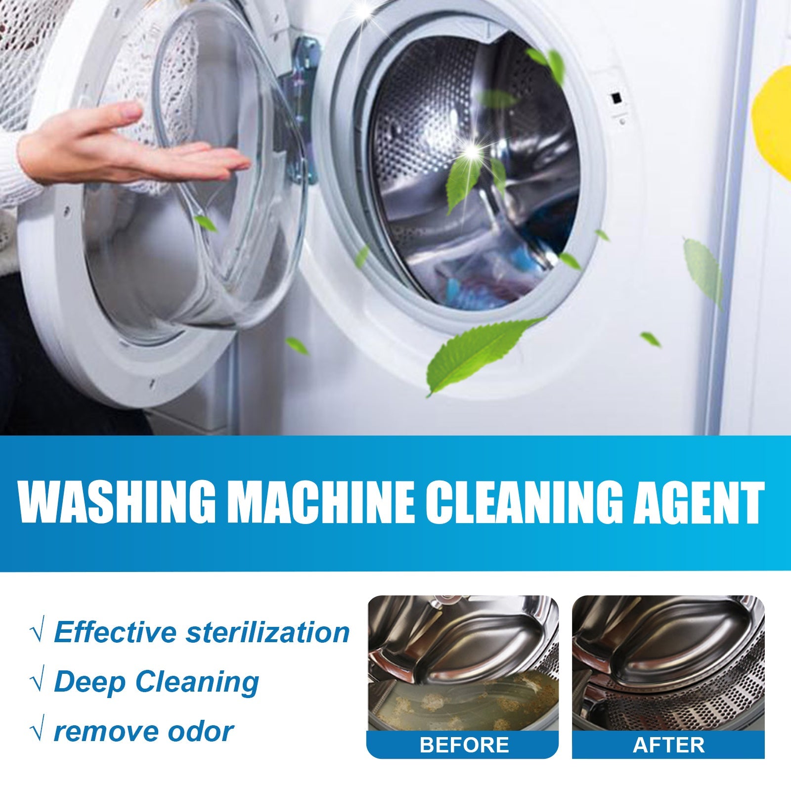 Washing Machine Cleaner, Washing Machine Tank Automatic Drum Liner Dirt Cleaning Sheet