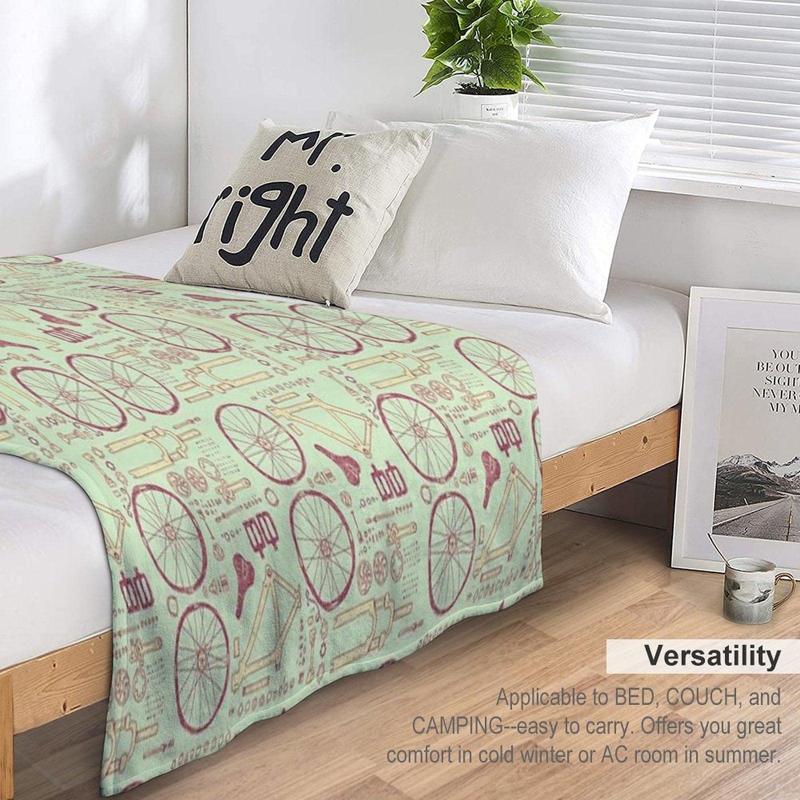 Bicycle Parts Throw Blanket