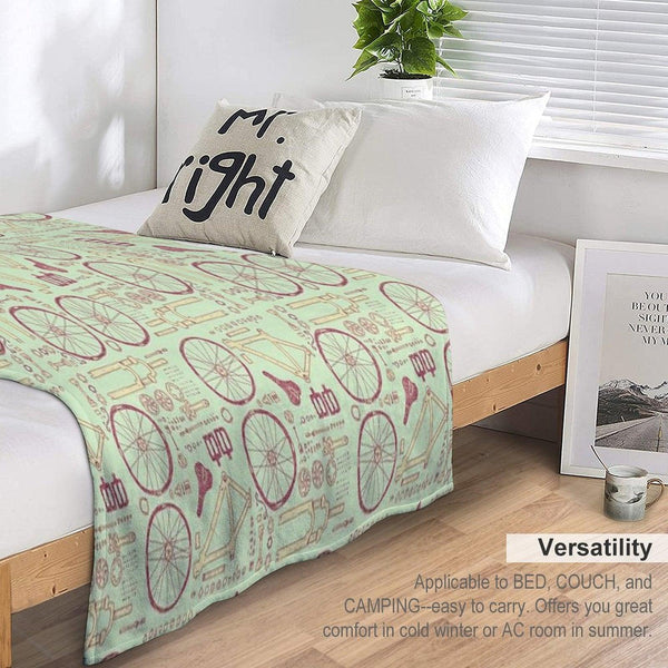 Bicycle Parts Throw Blanket